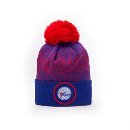 New Era Philadelphia 76ers NBA '17 Pom Beanie Mütze, red/blue/navy blue -