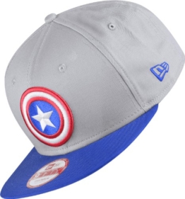 new era TEAM HERO SNAPBACK CAPTAIN AMERICA, Blue & Grey, Medium / Large -