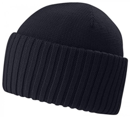 NORTHPORT BLAU Beanie Umschlagmütze Strickmütze aus Wolle von Stetson - One Size -