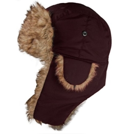 Norwegermütze mit Innenfutter und Ohrenschutz für einen warmen Winter (Grau) -