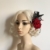 NUOLUX Bridal Fascinator rote Rose Blume Punkte Haar Clips Kopfbedeckung Hochzeit Zubehör (rot) - 