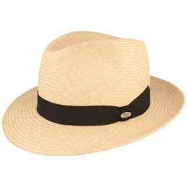 ORGINAL Panama-Hut | Stroh-Hut | Sommer-Hut aus Ecuador – Traditionell Handgeflochten, gefüttertes Schweißband, Bruchschutz -