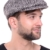 Oscar - Gatsby Schiebermütze flatcap im 30iger Jahre Design und Melangemuster - Schirmmütze flatcap (black / white tweed), black / white S-M, L-XL bis 62cm -
