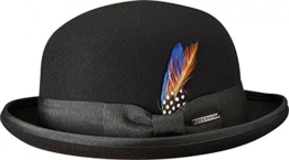 Palmdale Melone Wollfilzhut Hut Filzhut Wollhut Bowler Herrenhut Damenhut Outdoorhut Stetson Wollfilzhut Filzhut (M/56-57 - schwarz) -