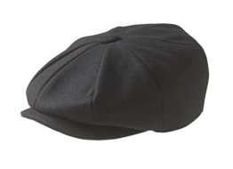 Peaky Blinders, Tellermützen, "Newsboy"-Stil, 100% Wolle, 8 Stück Gr. X-L (61 cm), schwarz -