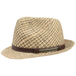 Pidcoke Trilby Strohhut Sommerhut Hut Sonnenhut Strandhut Fedora Damenhut Herrenhut Strohhut Strandhut (XL/60-61 - natur) -