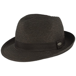 PISA marine Trilby Papierstrohhut von Göttmann für Herren und Damen (XL, schwarz) -