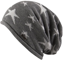 Ravenna Oversize Beanie Long Slouch Indoormütze Baumwollmütze Sommermütze Chillouts Damenmütze Long Beanie (One Size - grau) -