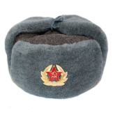 RUSSISCHE FELLMÜTZE WOLLE, SCHAPKA USCHANKA, WINTERMÜTZE MILITÄRMÜTZE DER SOWIETISCHEN ARMEE. GR. XL -