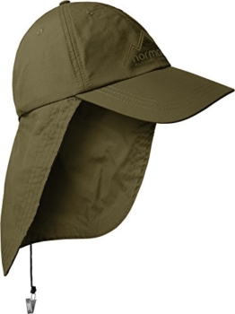 Safari Cap mit extra langem Nackenschutz Farbe Olive -