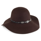 Scala Filz-Schlapphut mit Kunstleder-Hutband - Schokolade - One Size -