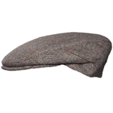 Schiebermütze Herren 1-tlg- classic heringbone Schirmmütze Braun (57, Braun) -