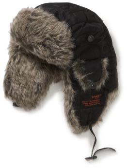 Schott NYC Herren Fliegermütze CAP1917, Gr. One size, Schwarz (Black 90) -