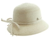 Seeberger Damen Sonnenhut Glocke multicolor, Einfarbig, Gr. Medium, Beige (sand 94) -