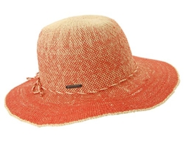 Seeberger Damen Sonnenhut Serie Amrum, Gr. 57 cm (Herstellergröße: one size), Orange (coralle 0036) -