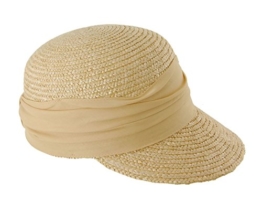 Seeberger Damen Sonnenhut Serie Rügen, Gr. 57 cm (Herstellergröße: one size), Beige (leinen 0093) -