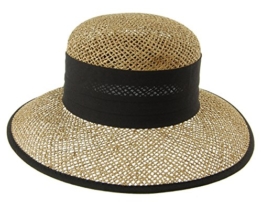 Seeberger Damen Sonnenhut Serie Föhr, Gr. Medium, Beige (natur/schwarz 9010) -