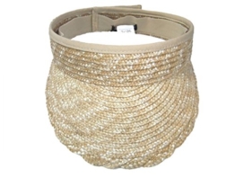 Seeberger Damen Strohschild mit Klettverschluss 052703-00000-94 natural -