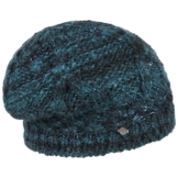 Seeberger Lurex Stripes Headsock Beanie Mütze Damenmütze Wollmütze Strickmütze Strickbeanie Skimütze Beanie Wintermütze (One Size - petrol) -