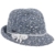 Seeberger Sabina Stofftrilby Trilby Stoffhut Winterhut Damenhut Hut Trilby Winterhut (One Size - blau) -