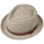 Seeberger Twotone Porkpie Hut Damenhut Stoffhut Sommerhut Sonnenhut Fedora Damenhut Stoffhut (XL/60-61 - beige) - 