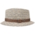 Seeberger Twotone Porkpie Hut Damenhut Stoffhut Sommerhut Sonnenhut Fedora Damenhut Stoffhut (XL/60-61 - beige) - 