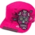 Sense42 Army Cap im Used Look Calavera Catrina Hotpink Strass Unisex Kappe Schirmmütze One Size -