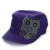 Sense42 Army Cap im Used Look Eule mit Strasssteinen Violett Unisex Kappe Schirmmütze One Size -