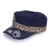 Sense42 Army Cap im Used Look Strass Pfote Gepardenmuster Dunkelblau Unisex Kappe Schirmmütze One Size -