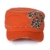 Sense42 Army Cap im Used Look Strass Tatze im Leoprint-Design mit Strasssteinen Orange Unisex Kappe Schirmmütze One Size - 