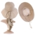 SIGGI Baumwolle Sonnenhut UPF 50 + Sun Shade Hut mit Nackenschnur Damen breite Krempe Khaki - 