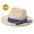 SIGGI beige raffia Stroh Sonnenhüte UPF 50 Sonnen Shade Strand Luffy Fedora Damen breite Krempe - 