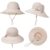 SIGGI beiger Baumwolle faltbarer Sommerhut UPF 50 + Sun Shade Strand Hut für Frauen Sonnenhüte breite Krempe - 