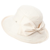 SIGGI Damen Baumwolle Sonnenhut Sun Shade mit Kinnriemen breite Krempe SPF50 + Beige -
