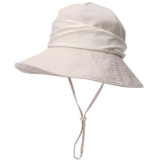 SIGGI Damen faltbarer Baumwolle Bucket Sonnenhut UPF 50+ mit Kinnriemen schwarzblau -