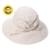 SIGGI Damen faltbarer Baumwolle Sonnenhut UPF 50+ mit Kinnriemen Schleife beige -
