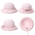 SIGGI Damen faltbarer Baumwolle Sonnenhut UPF 50+ mit Kinnriemen rosa - 