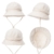 SIGGI Damen faltbarer Sonnenhut Sommerhut Bucket UPF 50+ mit Kinnriemen beige - 