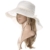 SIGGI Damen Sonnenhut Strandhut breite Krempe mit Kinnband UV 50+ beige - 