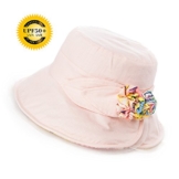 SIGGI Damen UPF 50+ faltbarer Sonnenhut Breite Krempe mit Kinnriemen rosa -