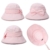 SIGGI faltbarer Bucket Sonnenhut breite Krempe mit Schleife Damen Rosa - 