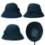 SIGGI faltbarer Bucket Sonnenhut breite Krempe mit Schleife Damen Schwarzblau - 