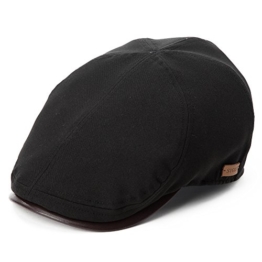 SIGGI Herren Schirmmütze Newsboy Mütze mit PU Visor6-Panel 57-59CM schwarz -
