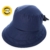 SIGGI schwarzblaue Leinen/Baumwolle Damen Sonnenhüte Sonnen Shade mit Kinnriemen faltbare Fischerhüte SPF 50 + breite Krempe - 