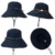 SIGGI schwarzblauer Baumwolle faltbarer Sommerhut mit Sonnen Schutz für Damen Sonnenhut Fischerhut breite Krempe - 