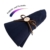SIGGI schwarzblauer Baumwolle faltbarer Sommerhut mit Sonnen Schutz für Damen Sonnenhut Fischerhut breite Krempe - 