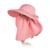 SIGGI Sommerhut Strand Sun Shade mit Gesichtsmaske Damen breite Krempe rose -