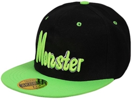 Snapback Cap Baseballmütze verschiedene Motive (Unisize (ca. 55-60 cm), Monster) -