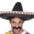 Sombrero Strohhut Schwarz mit Bommeln und Halskordel, One Size -