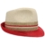 Sommerhut Sonnenhut Strandhut Strohhut Summertime Trilby Tricolor Sonnenhut Strohhut (59 cm - rot) -